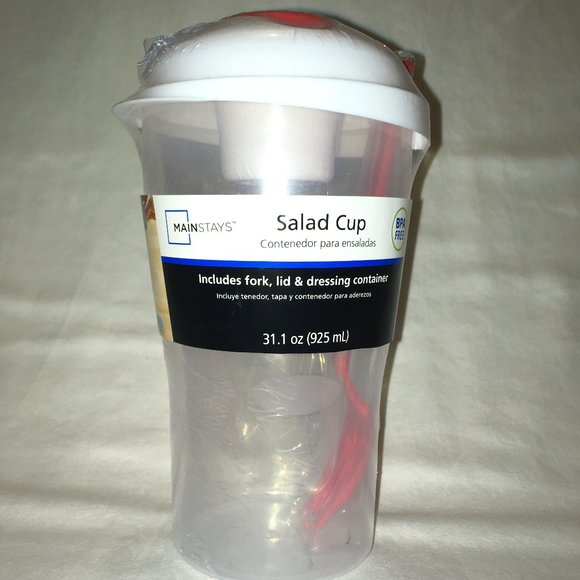 Mainstays Other - New Salad On the Go Cup with Utensils